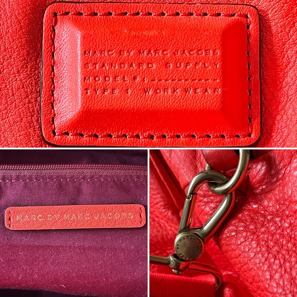 Marc By Marc Jacobs Q Snake Satchel Crossbody Bag Leather Multi Neon Orange Pink - Picture 13 of 16